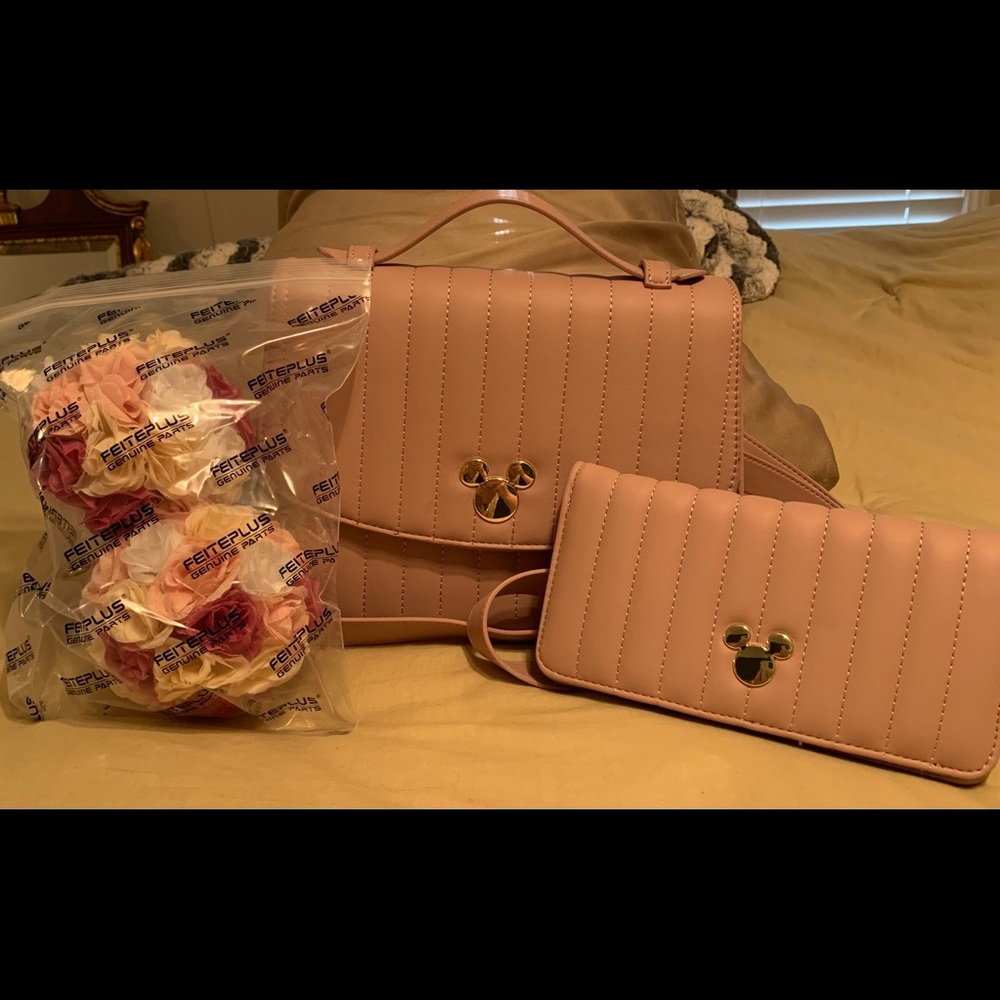 Loungefly hidden Mickey bag and wallet